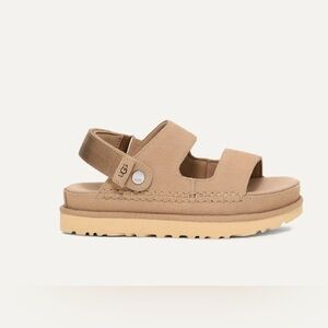 UGG Goldenstar Glide Suede Sandals Size 8.5 SAND(Beige)